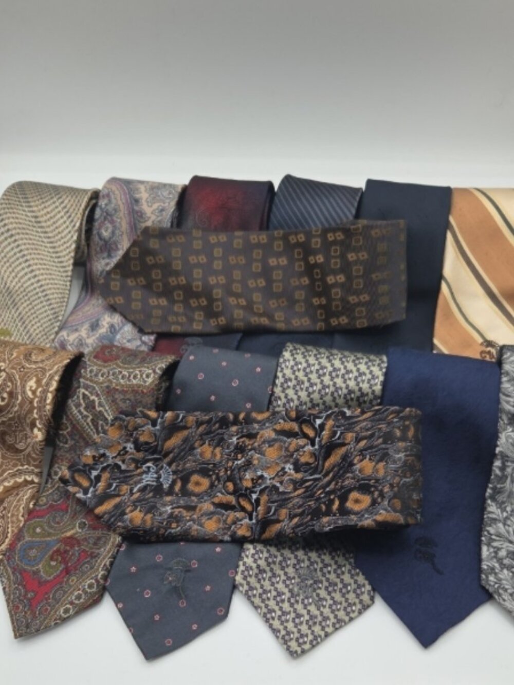 Lot of 14 Countess Mara & John L. Ashe Ties Made in USA Silk Sistine Satin Poly